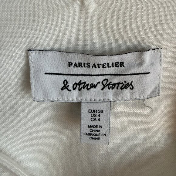 & Other Stories Linen blend scalloped tank top - Picture 3 of 5